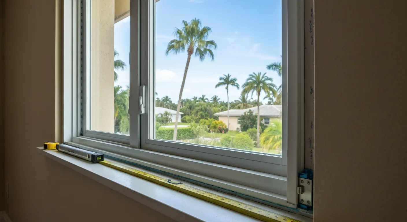 Impact window installation project