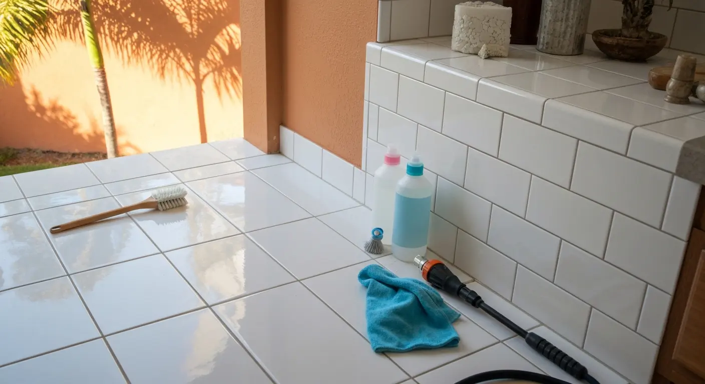 Residential tile cleaning
