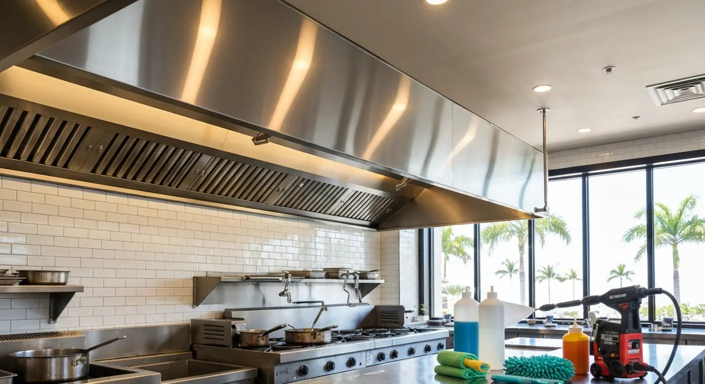 Commercial kitchen hood cleaning