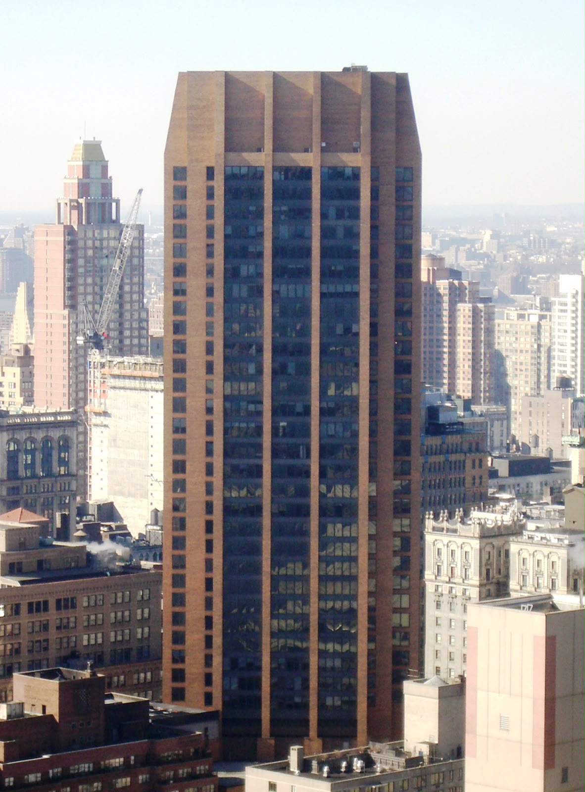 Brick and glass residential tower