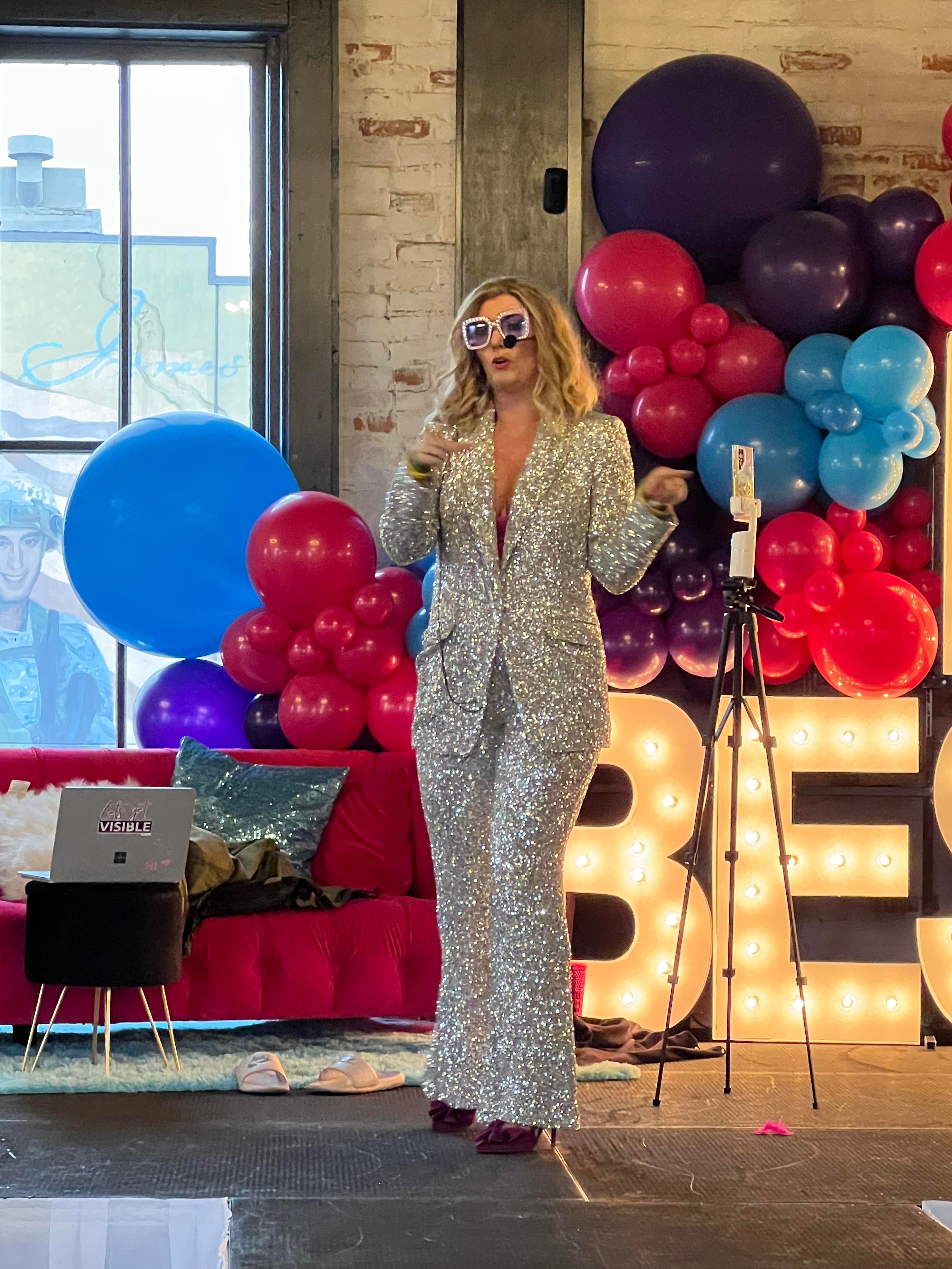 Crissy Conner at a speaking engagement