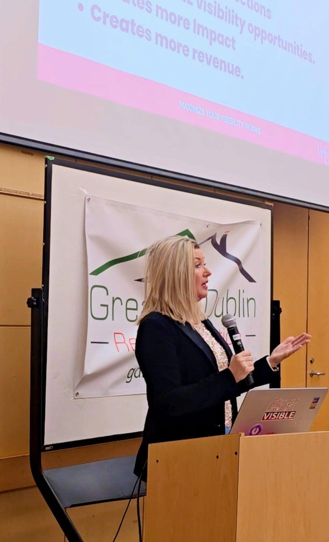 Crissy Conner guest speaking at an event