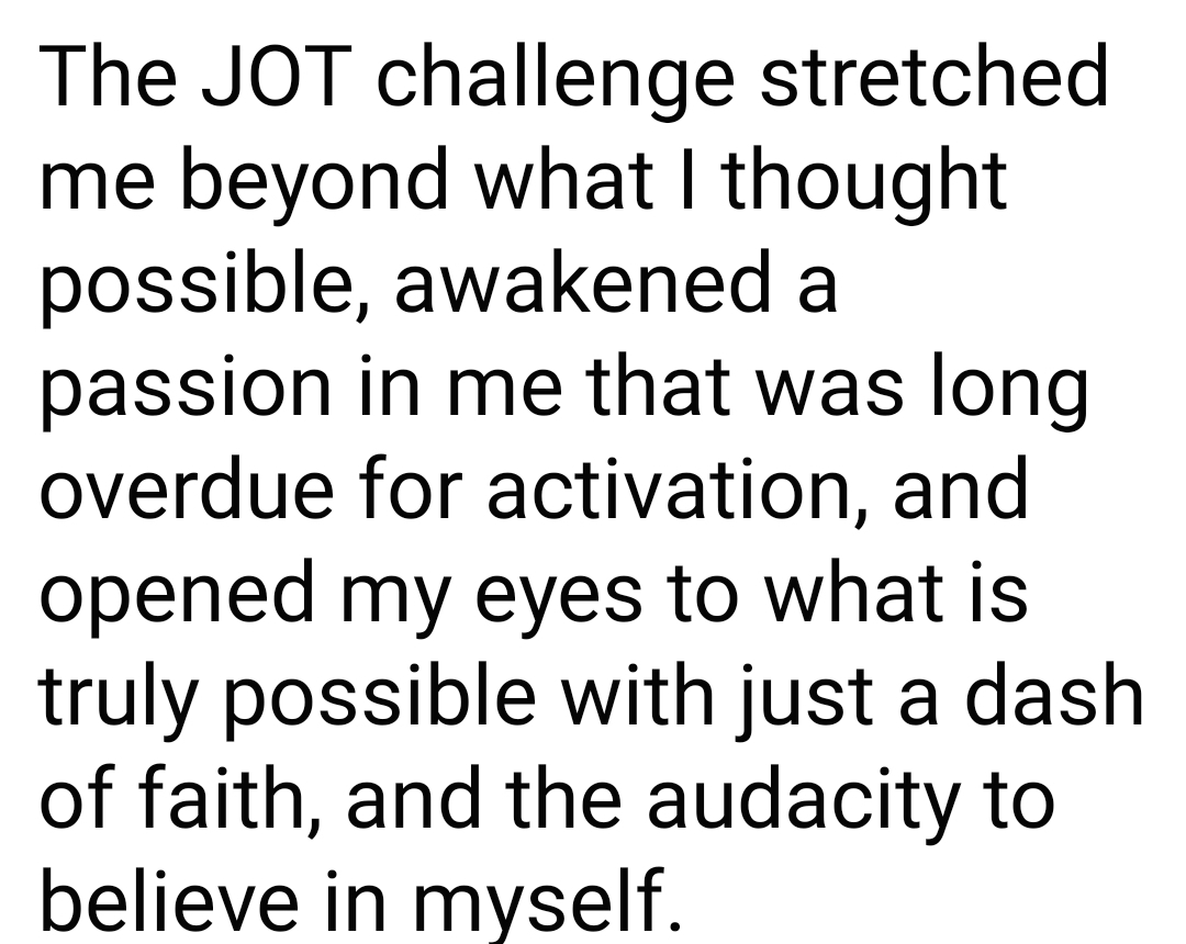Client testimonial screenshot praising the 21 Day Visibility Shift