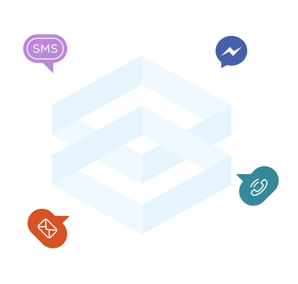 Animated GIF showing MarketSurge CRM workflow automation: automated lead routing, follow-up reminders, and pipeline stage updates.