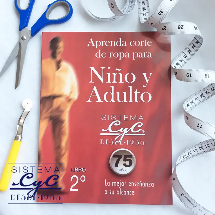 Portada oficial del Libro 2 Aprenda corte de ropa para Niño y Adulto de Sistema CyC