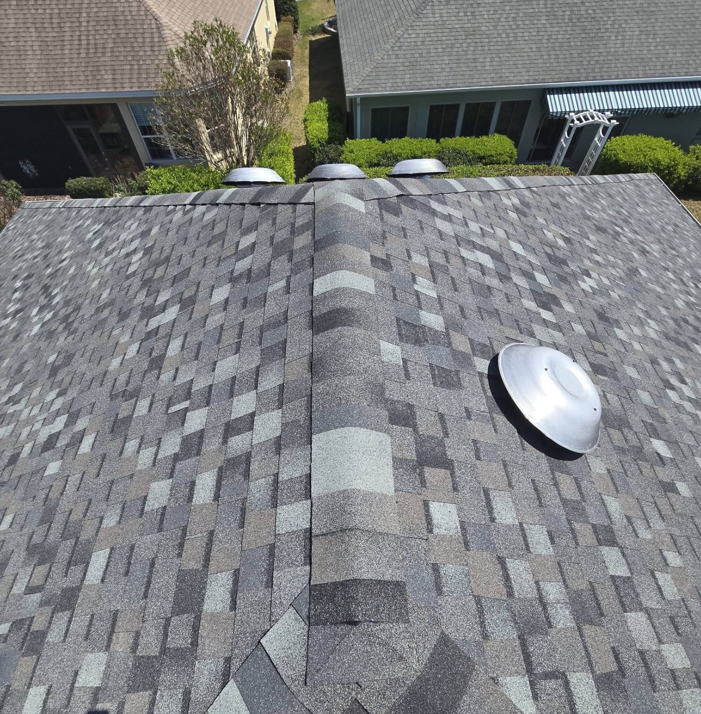 Professional residential roofing replacement project in High Springs FL with upgraded shingle roofing.