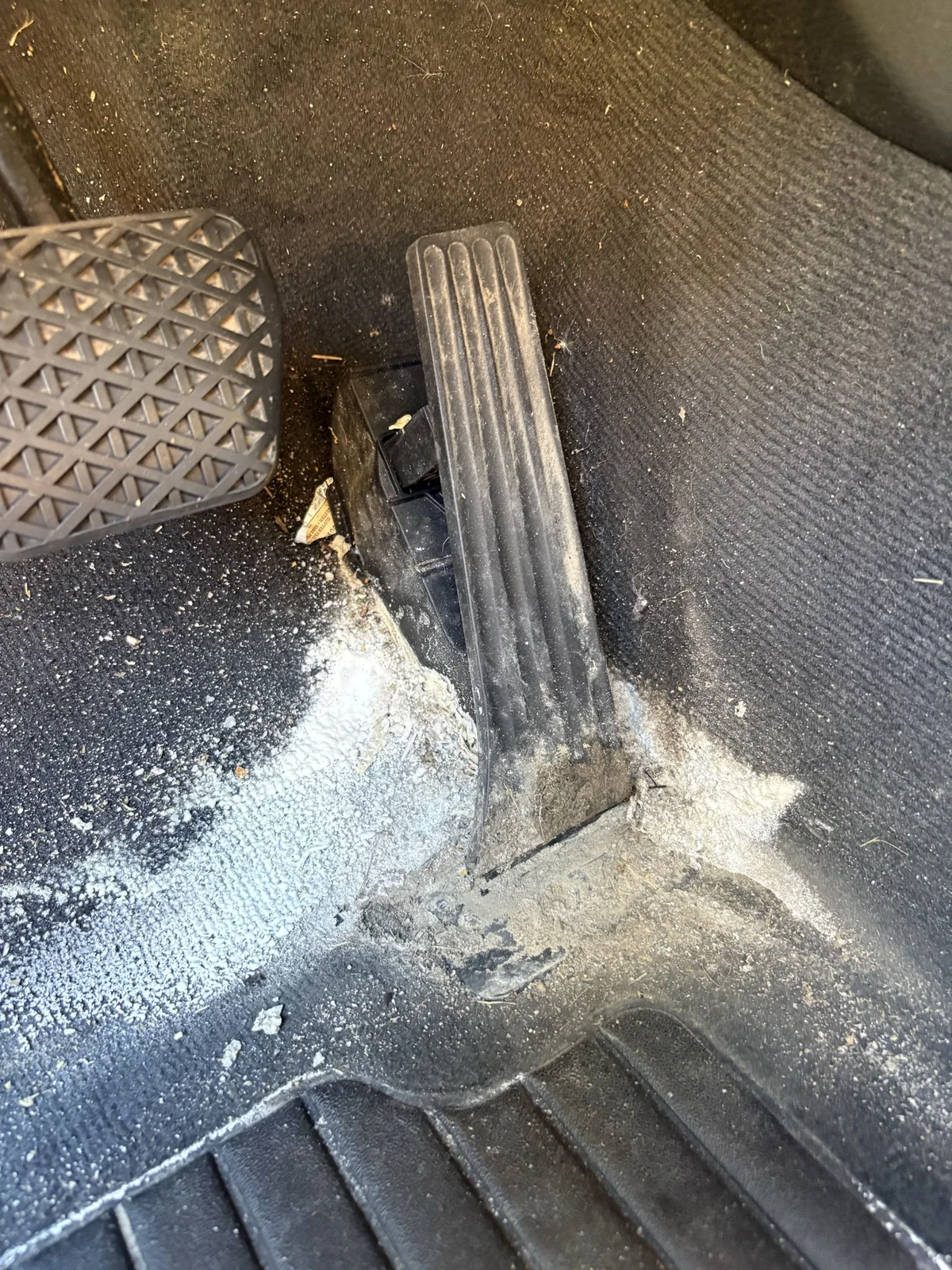 Dirty wheel before exterior car detailing