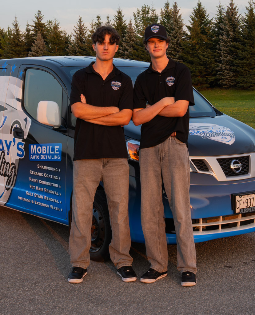 JMcKay's Mobile Auto Detailing wrapped van serving Newmarket and Aurora
