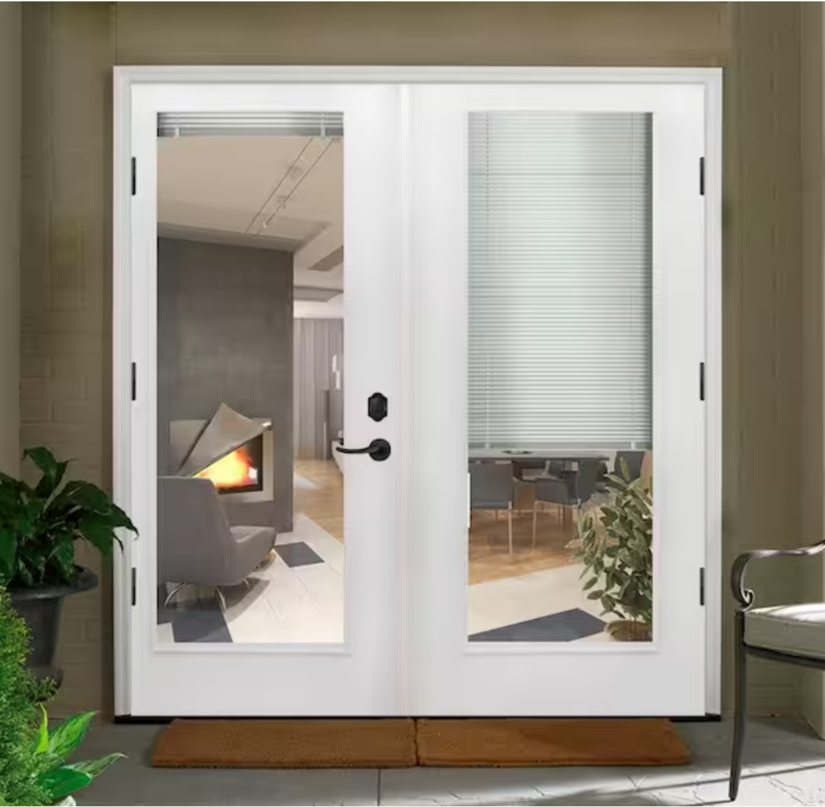 French Doors with Enclosed Blinds