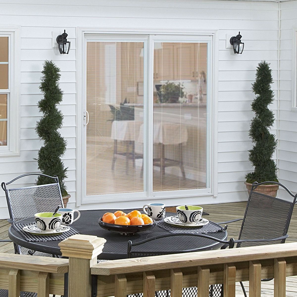 Sliding Glass Door with Enclosed Blinds