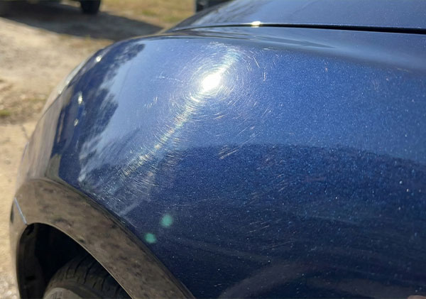 Swirl marks on car paint