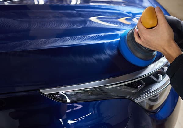 Ceramic Coating Blue Car Hood in Menifee CA
