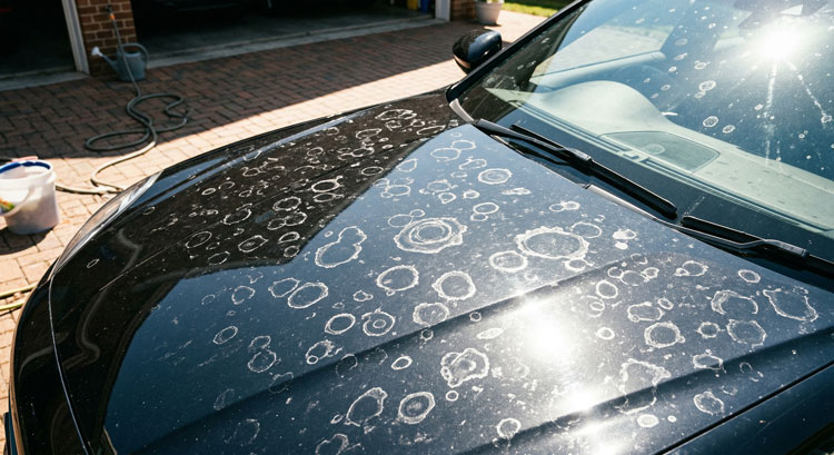 hard water spots on car