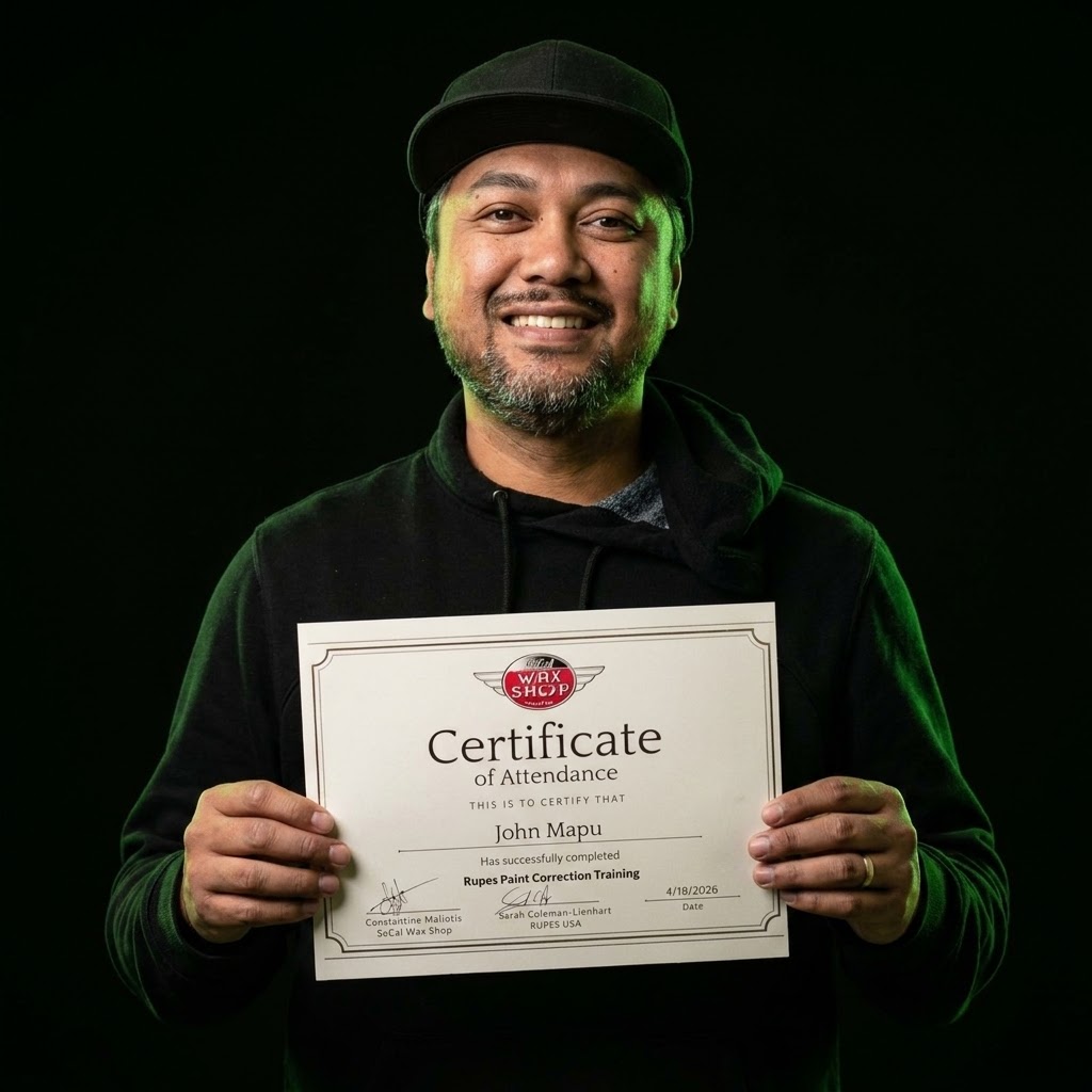 RUPES certified paint correction expert in southern california
