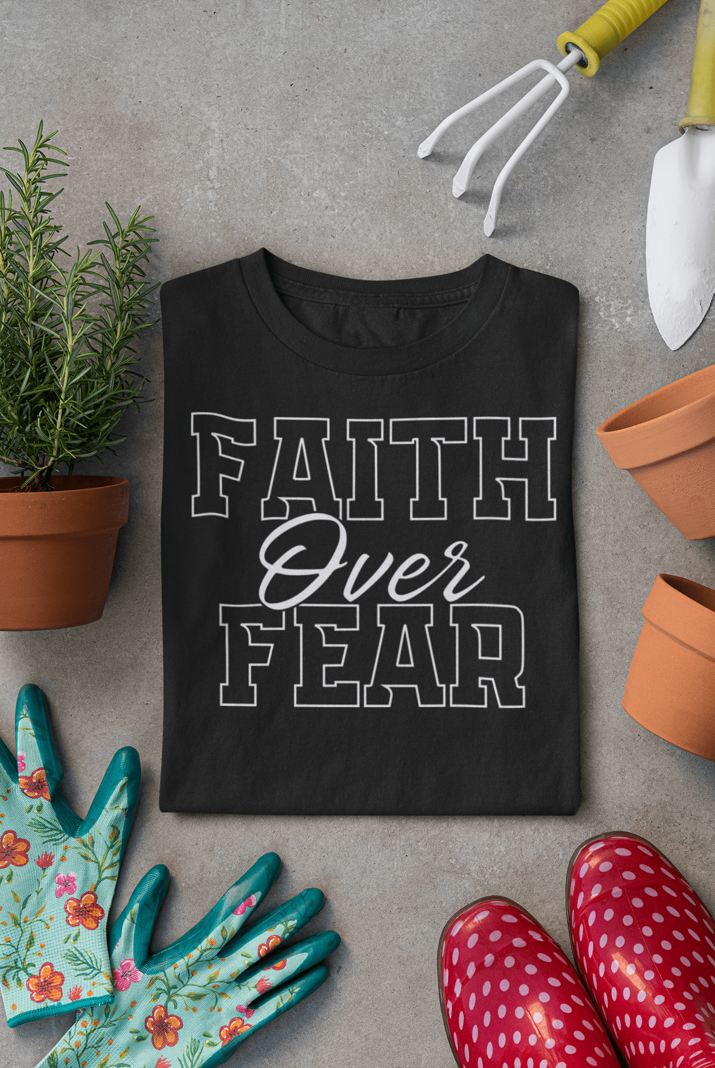 Faith Over Fear Tee — Black