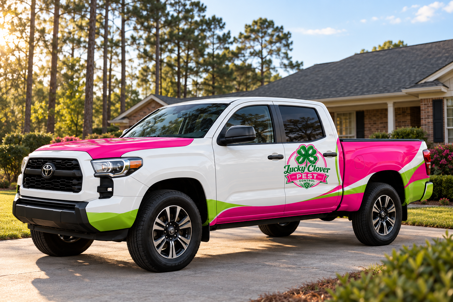 Lucky Clover Pest service truck