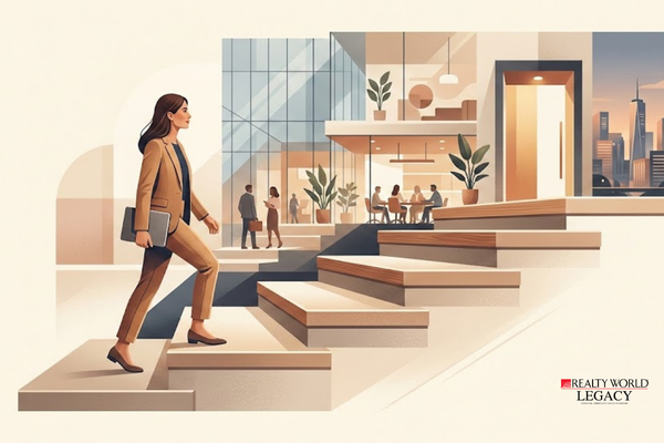 Illustration representing different career stages for realtors choosing the right real estate brokerage Illustration representing different career stages for realtors choosing the right real estate brokerage