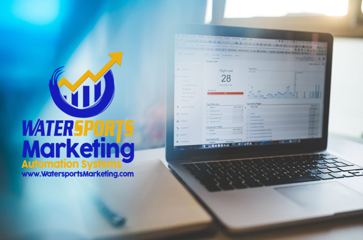 Computer Blue Marketing Sailing content creation system