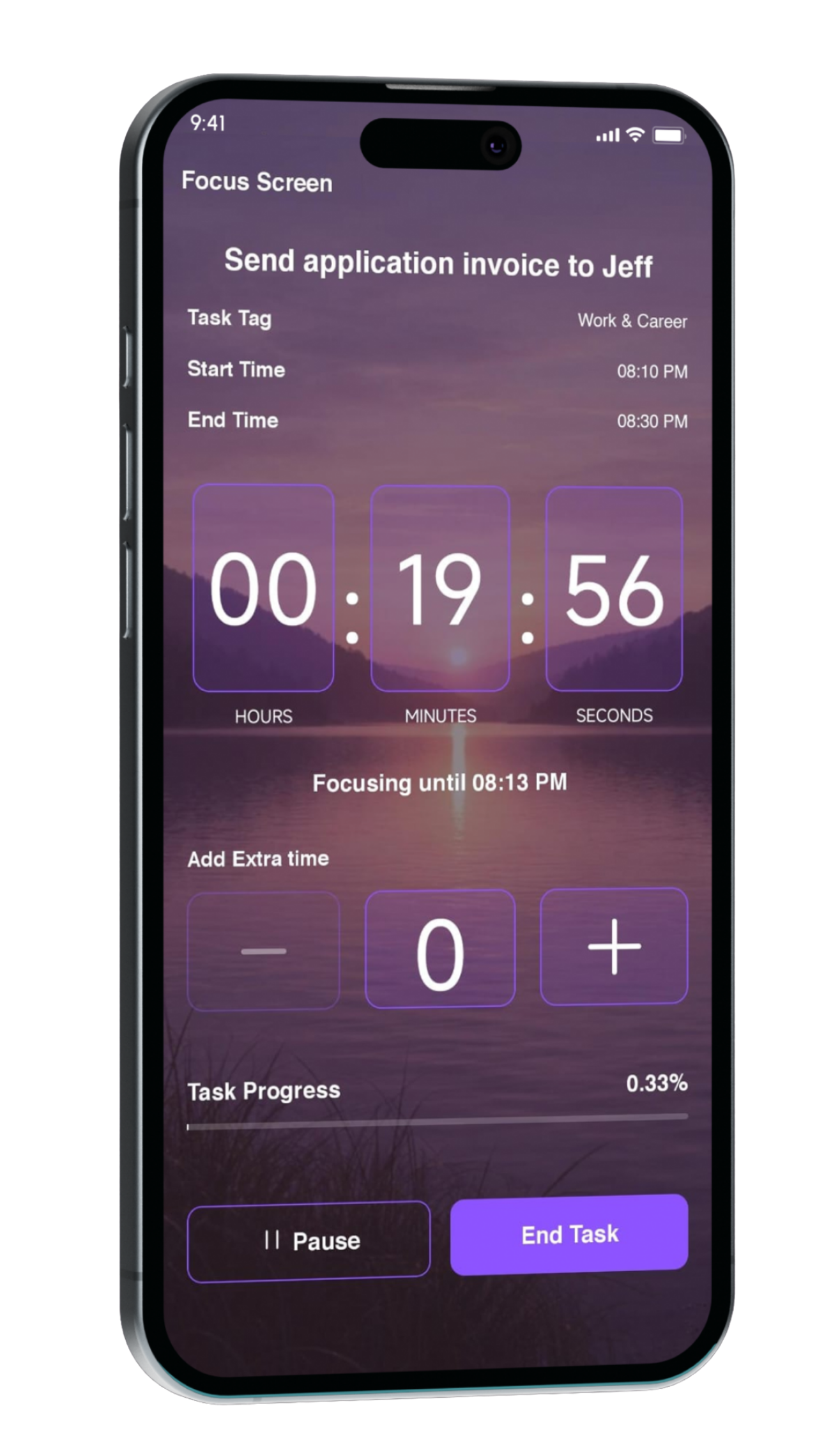 Focus Mode screen