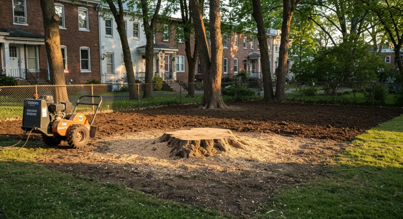 Residential stump grinding in Washington DC