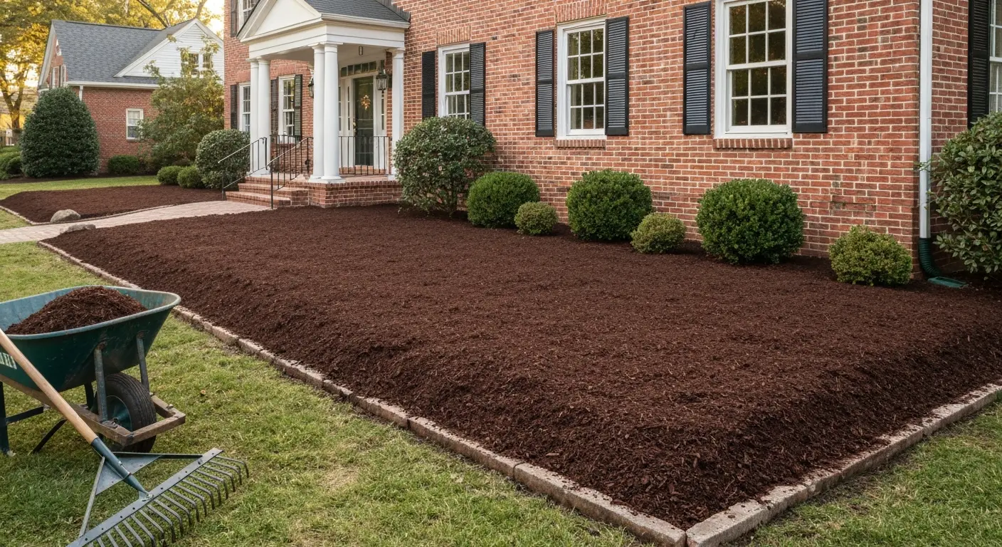 Mulch installation project