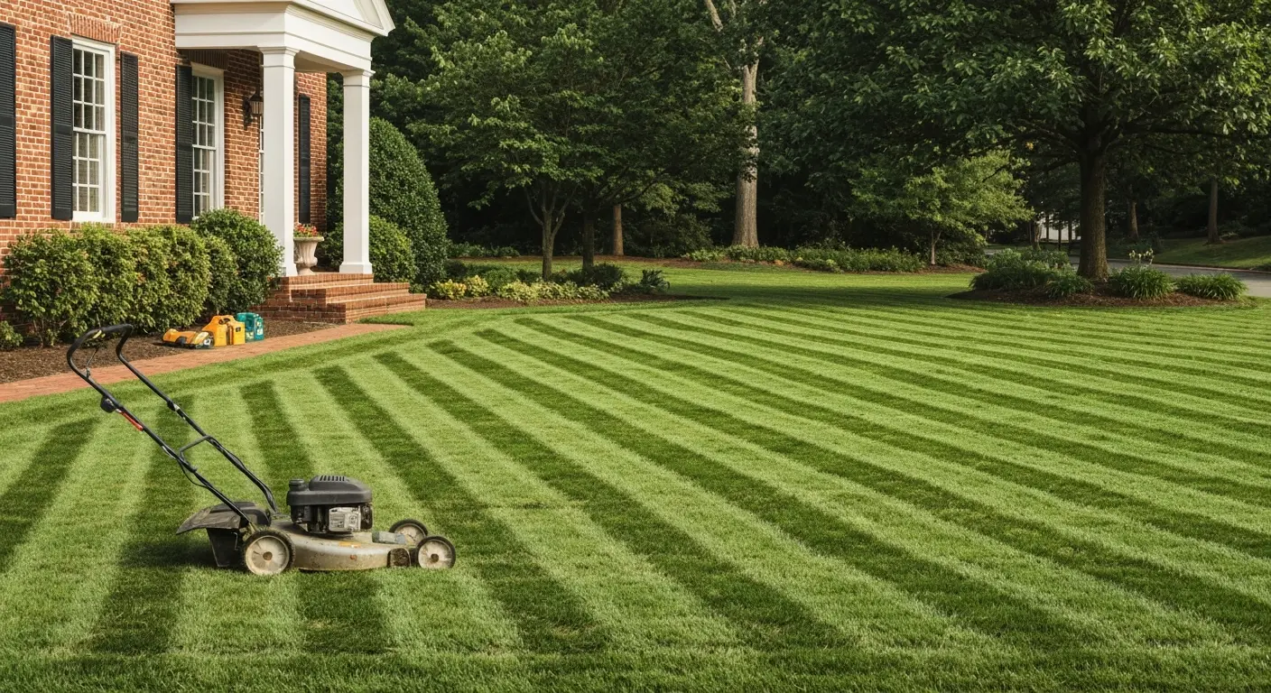 Weekly lawn mowing service