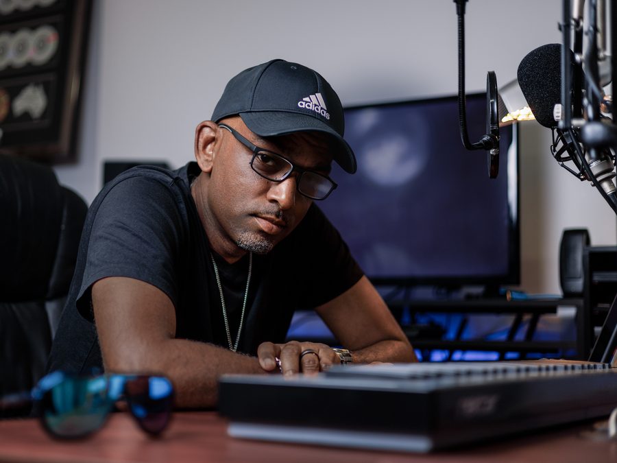 Rikrok in the studio