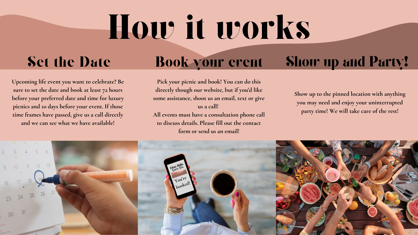 Luxury Picnics in Flint Hills Couple Date Night, Proposals, Mother's Day