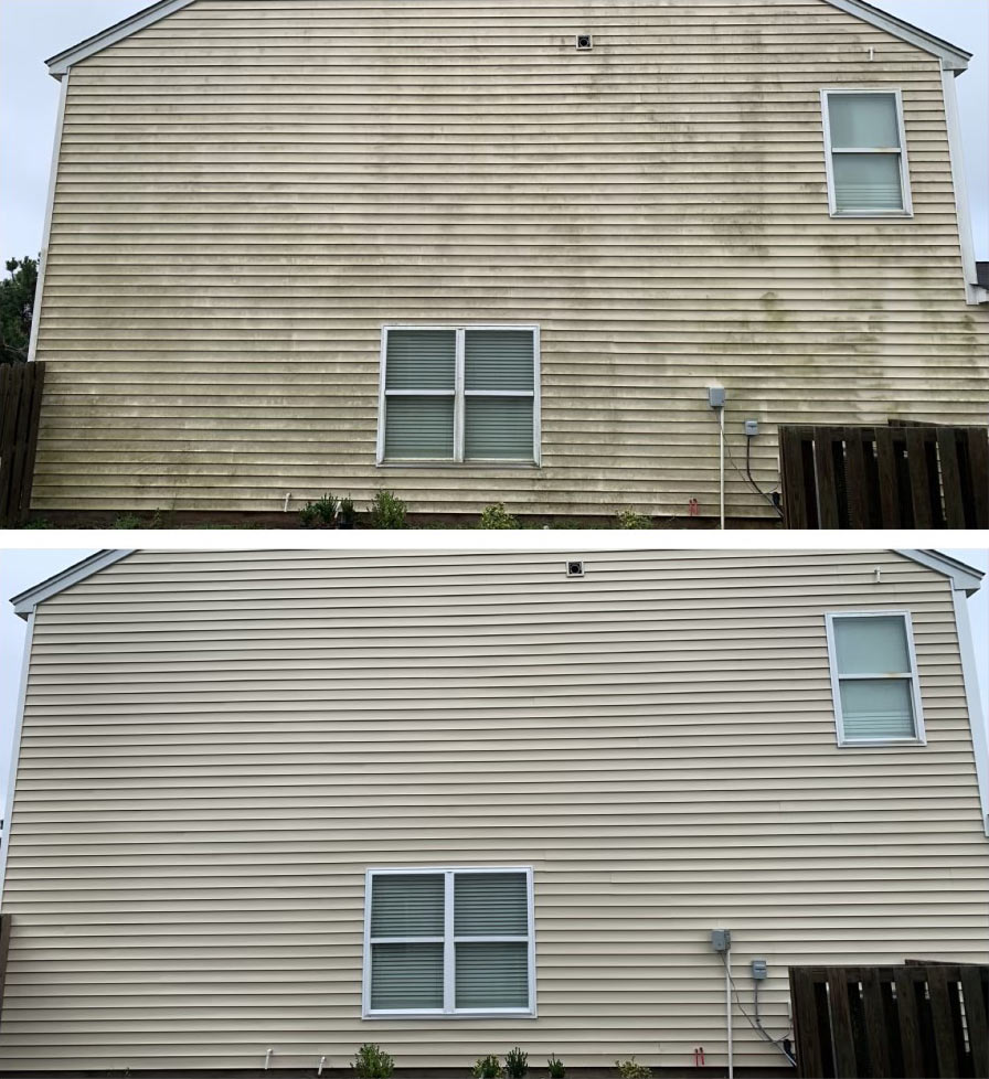 Concrete Driveway Pressure Washing- Before and After