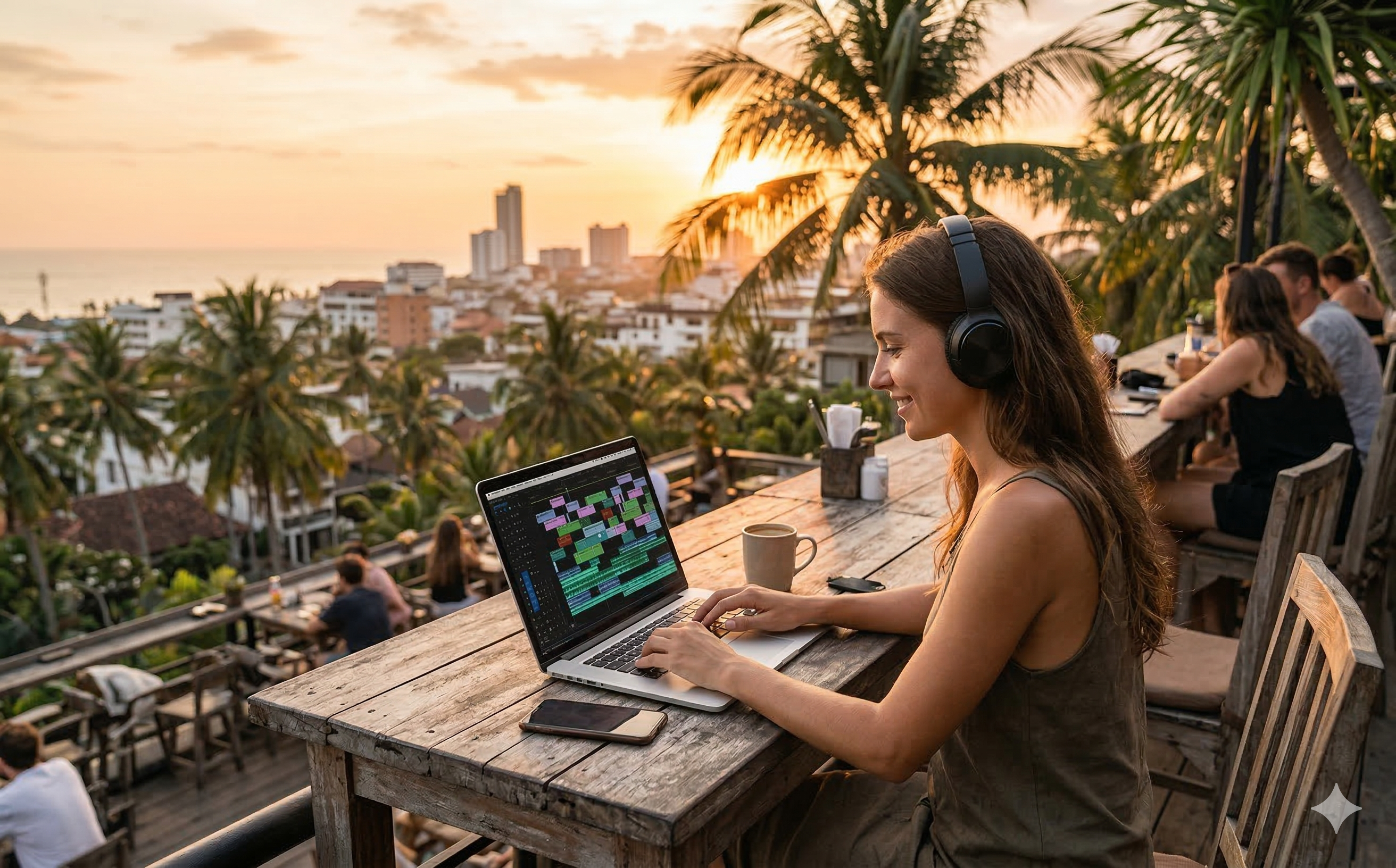 Monteur vidéo digital nomad