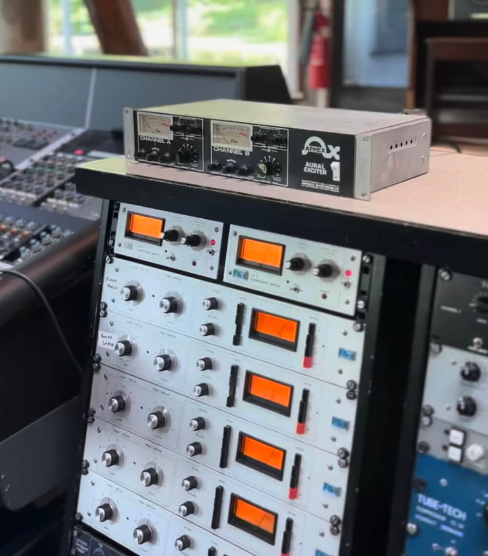 The original vintage Aphex Aural Exciter unit used on the vocals of "Treasures" at Real World Studios