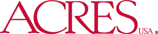 Acres U.S.A. logo – leading publisher and educator in regenerative agriculture, sustainable farming practices, and eco-farming resources