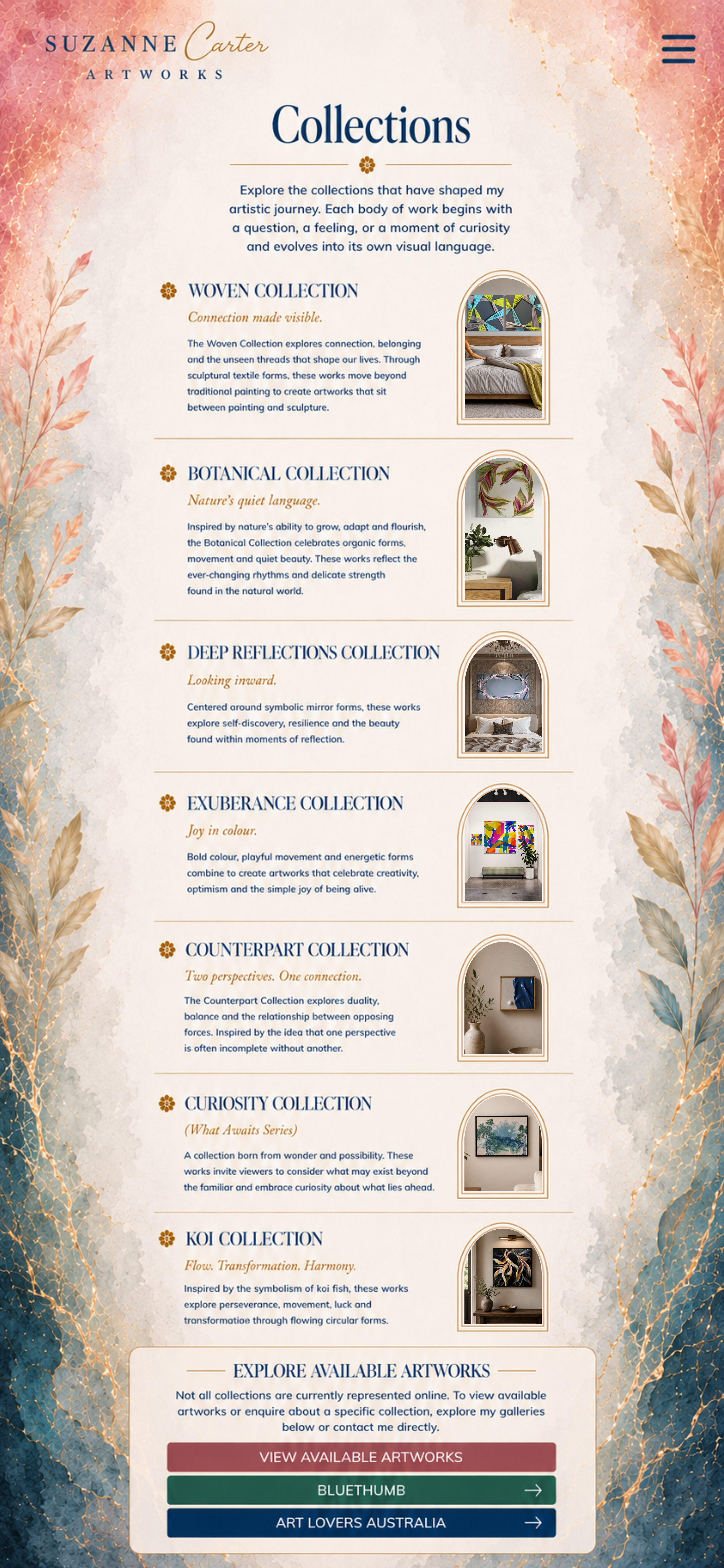 Suzanne Carter Collections Mobile Page