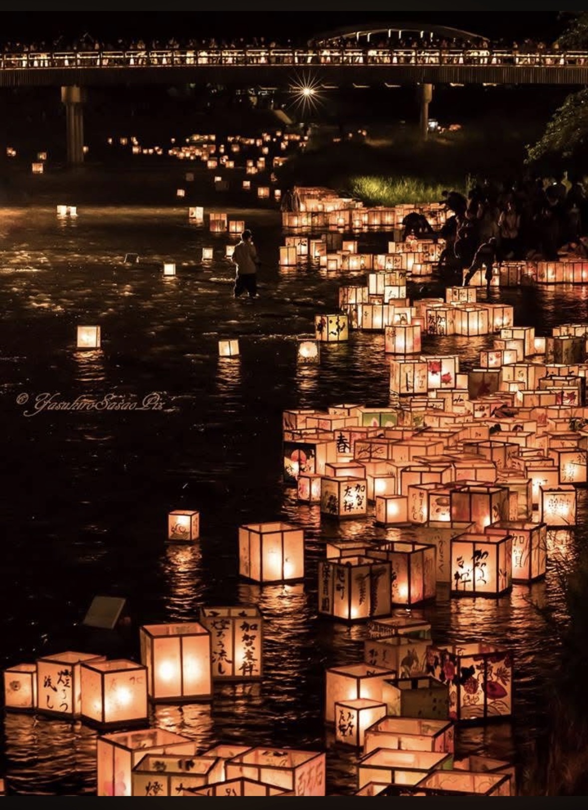Tōrō Nagashi : Floating Lanterns during Obon in Japan
