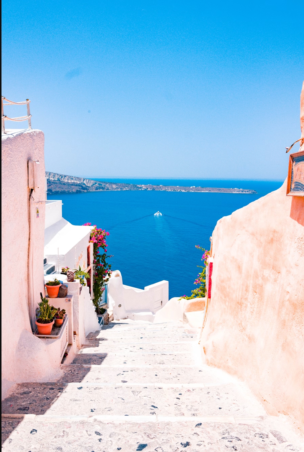 Mediterranean coastal architecture overlooking the sea
