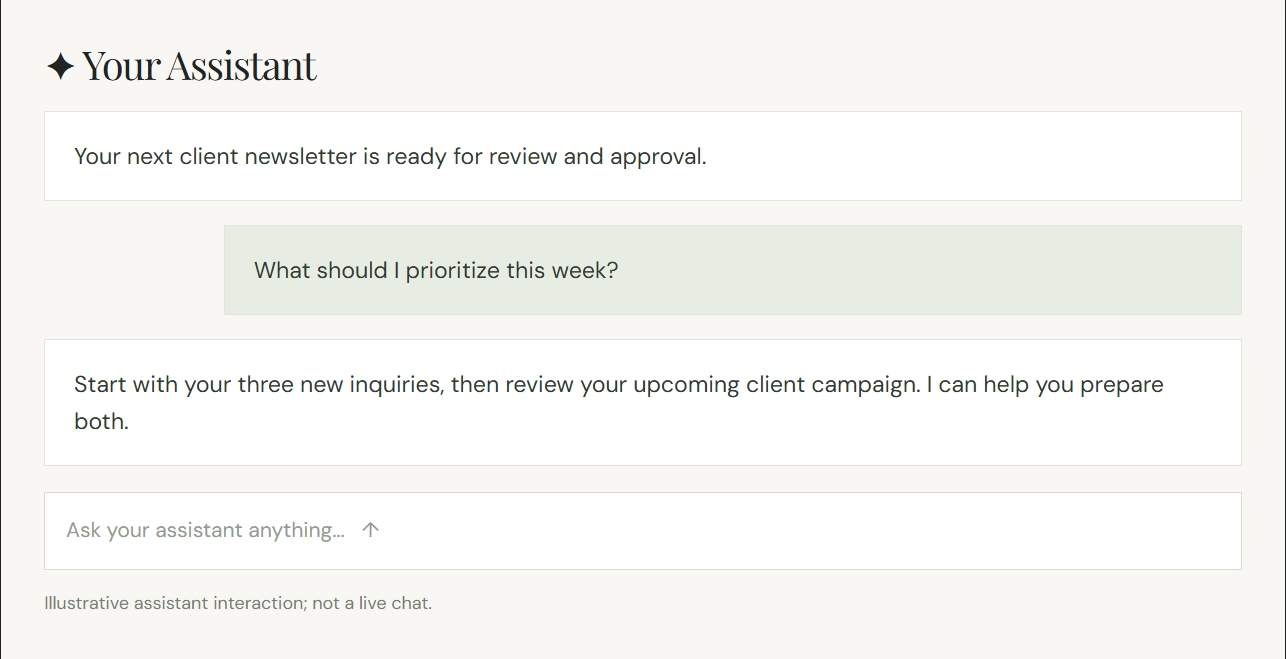 Advisor IQ intelligent assistant interface preview