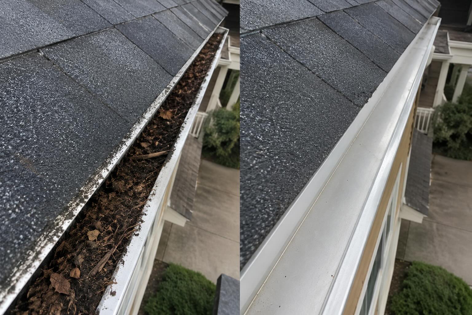 Gutter cleaning service by SV Exterior Home Cleaning in Sonoma County