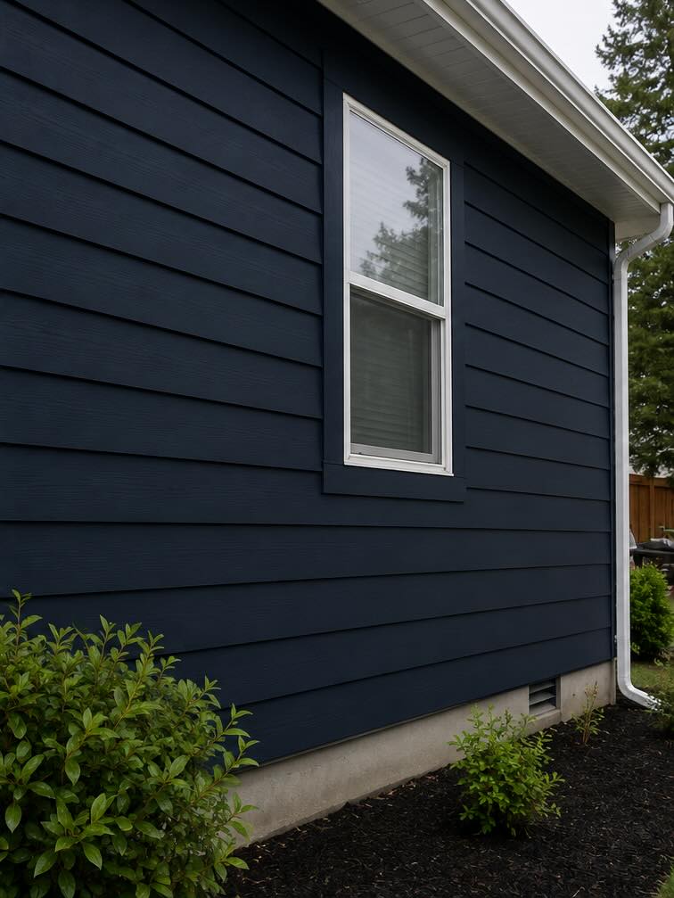 House exterior with algae and dirt buildup before soft wash in Sonoma, CA by SV Exterior Home Cleaning