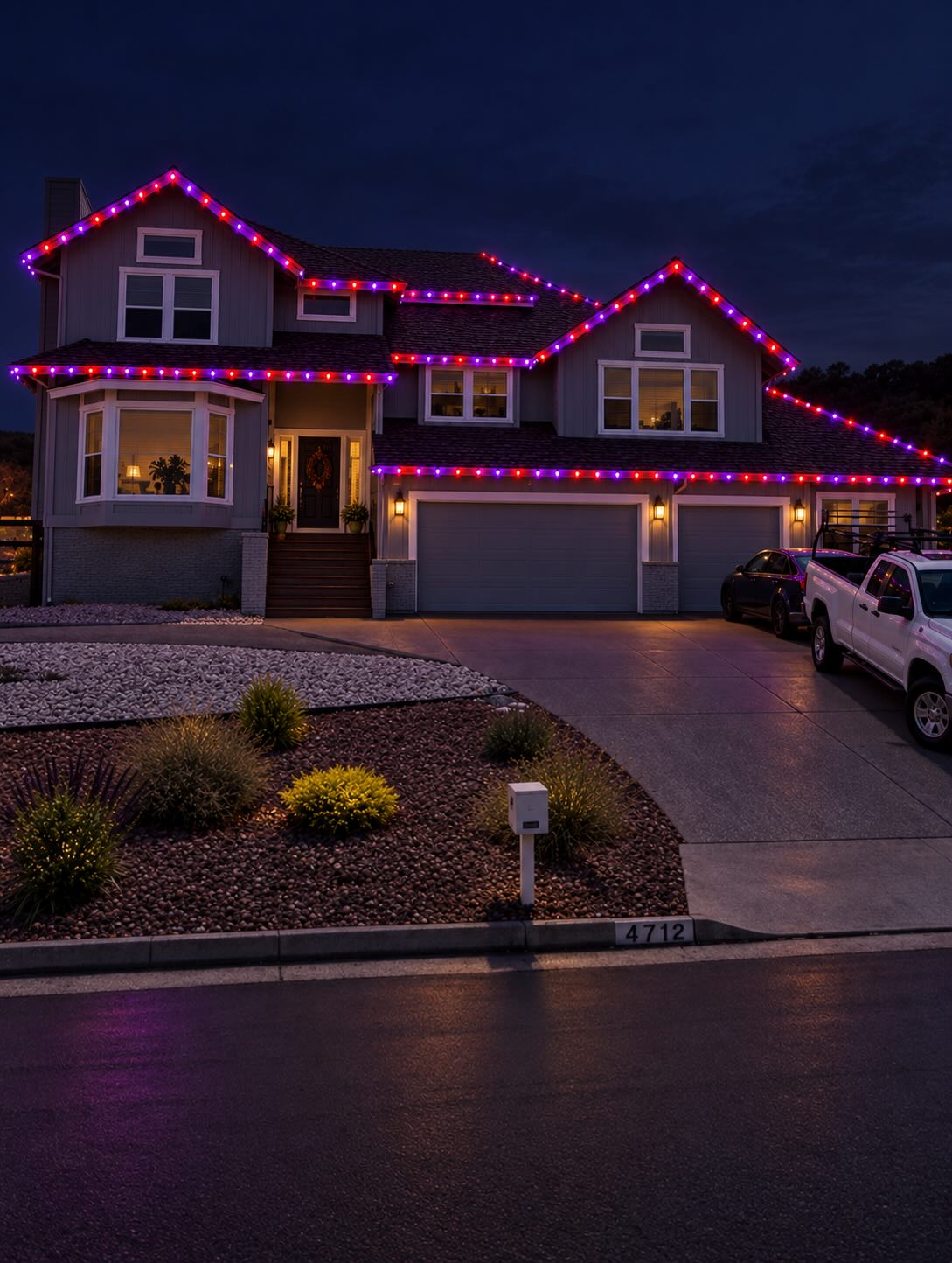Halloween light install Santa Rosa