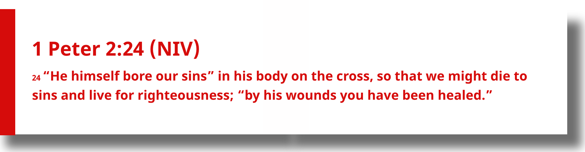 scripture 1 Peter 2:24 (NIV)