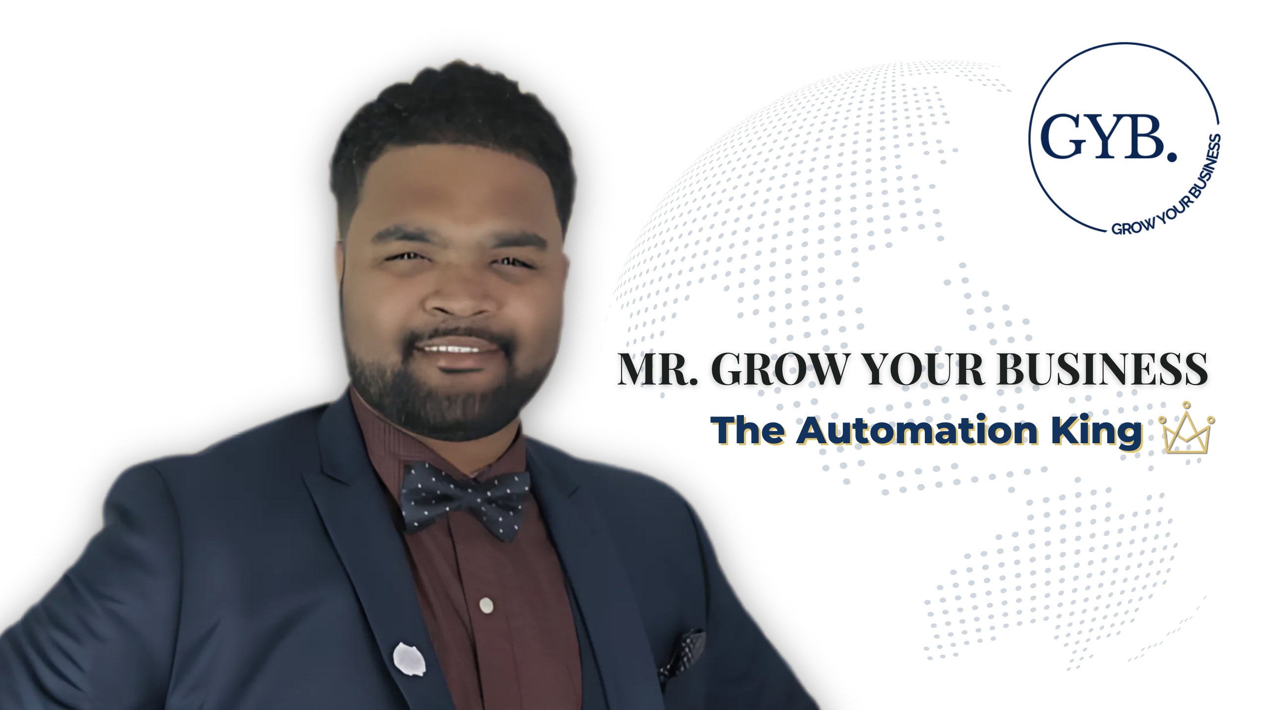 Portrait of Chris Mateo with the text Mr. Grow Your Business: The Automation King beide him