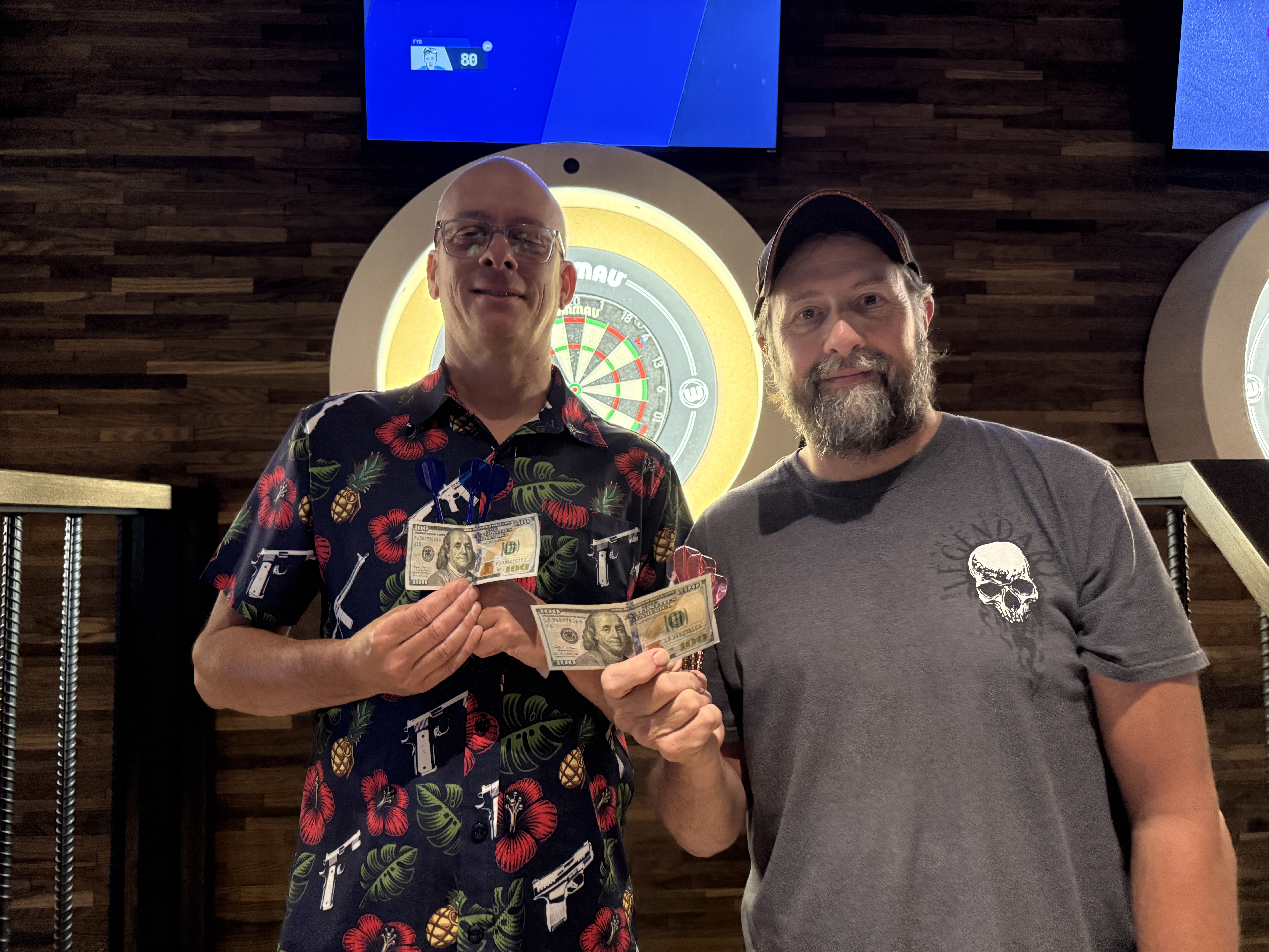 Dart league competitors