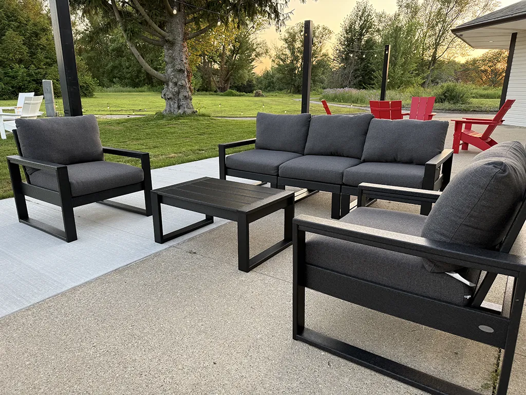 POLYWOOD deep-seating furniture on the patio