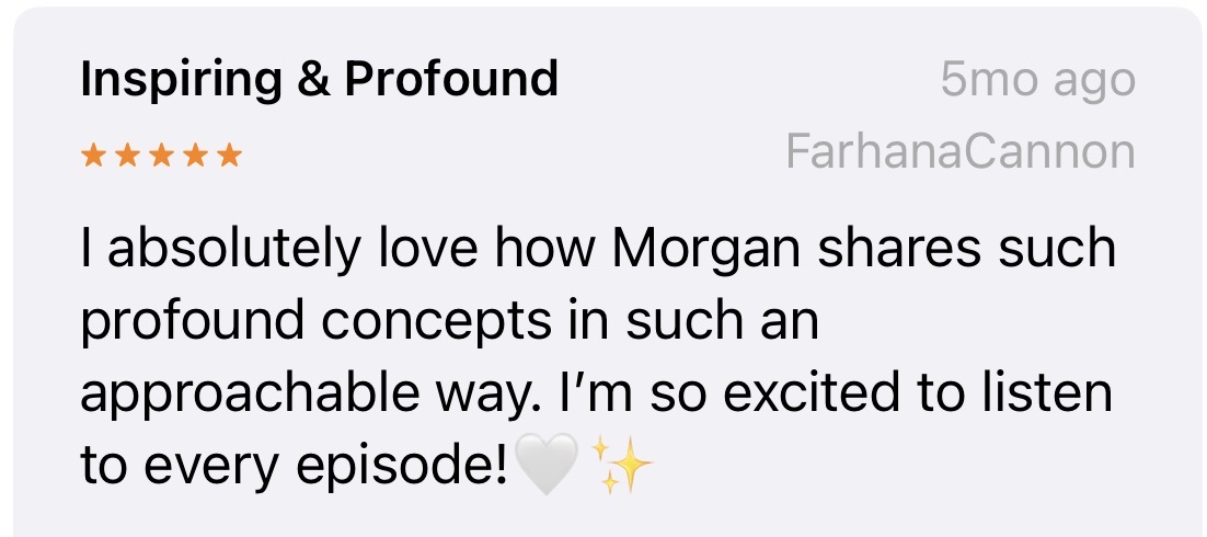 Love, Light & Black Holes podcast listener review, screenshot 2