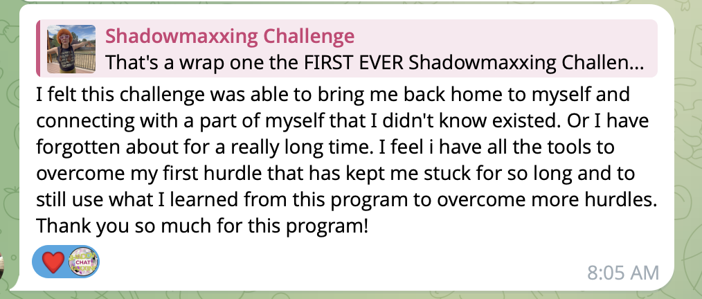 Shadowmaxxing testimonial