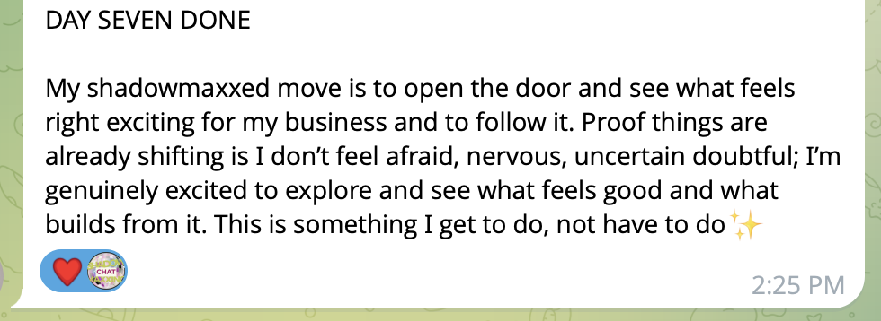 Shadowmaxxing testimonial