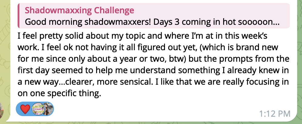 Shadowmaxxing testimonial