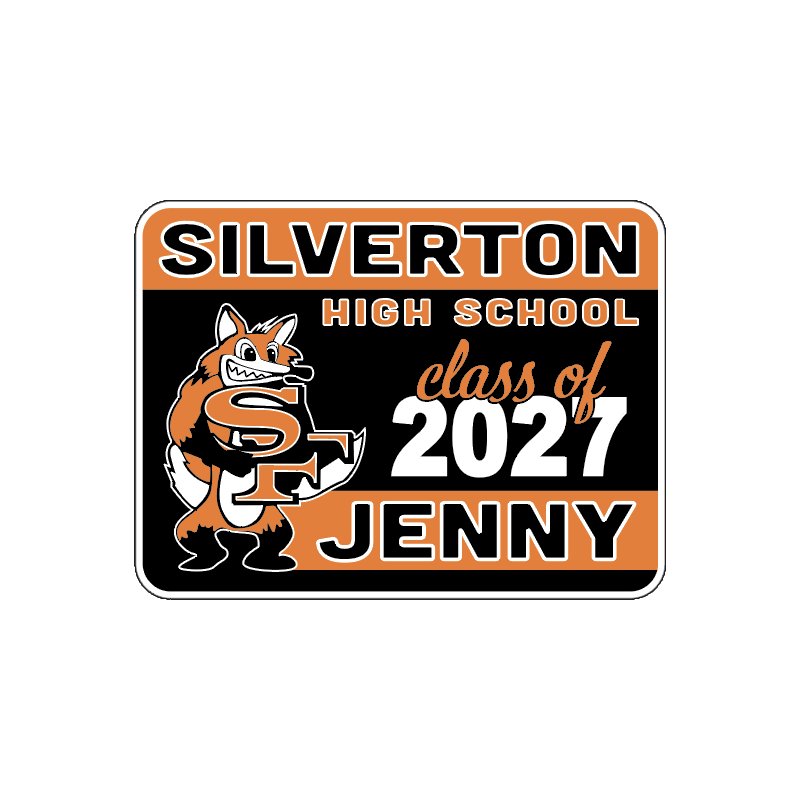 Silverton Grad Sign with Name