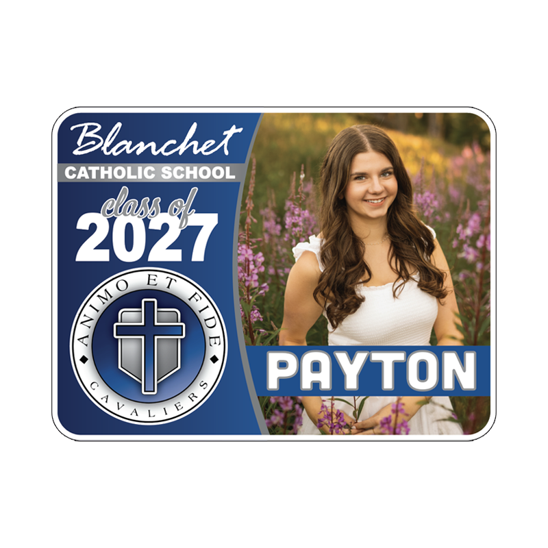 Blanchet Grad Sign with Picture