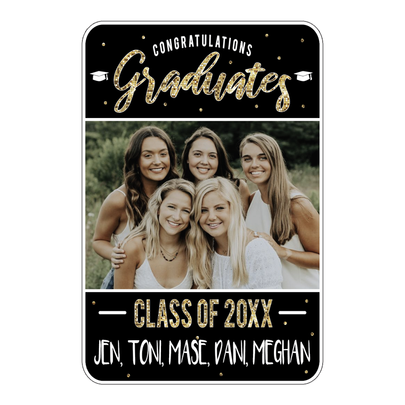 Vertical Photo Graduates Sign